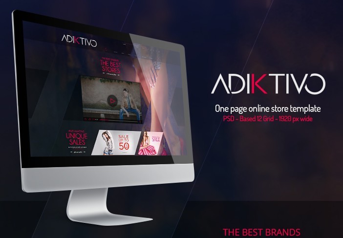 Adiktivo online store FREE template